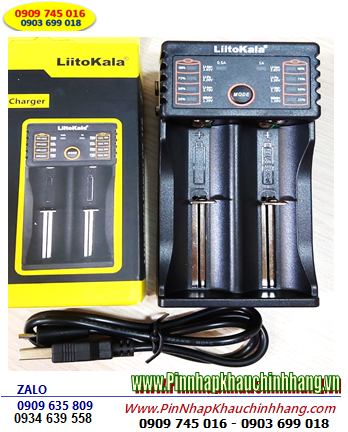 Liitokala Lii-202 _Máy Sạc Pin Lithium 3.7v-4.2v (02 rảnh sạc pin 18650 26650 123A 26650,...và NiMh 1.2V A AA AAA)